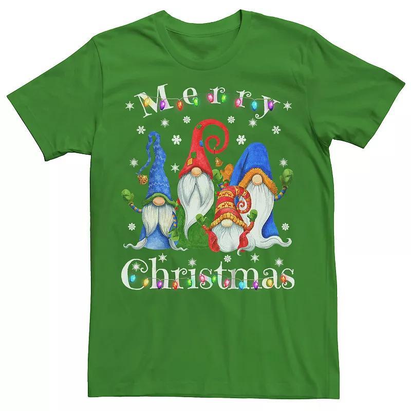 Mens Christmas Merry Gnomes Pajamas Graphic Tee Product Image