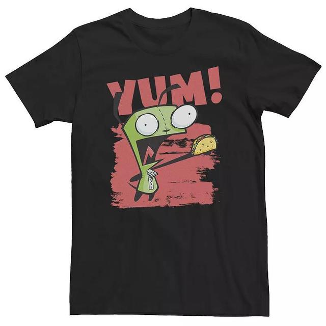 Big & Tall Nickelodeon Invader Zim Gir Screaming Yum! Taco Portrait Tee, Mens Athletic Grey Product Image