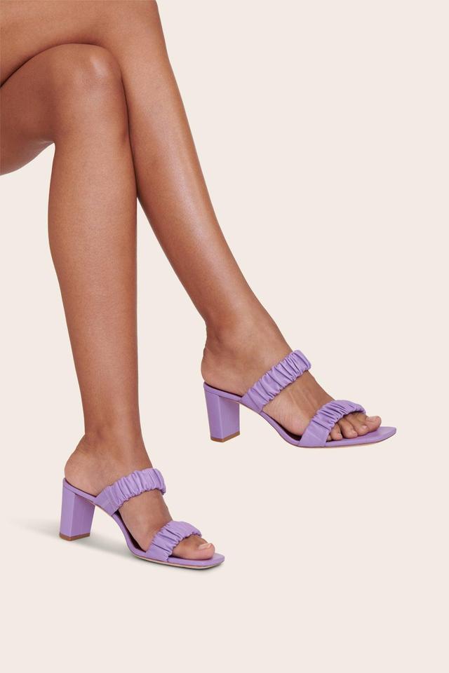 FRANKIE RUCHED SANDAL | LILAC Product Image