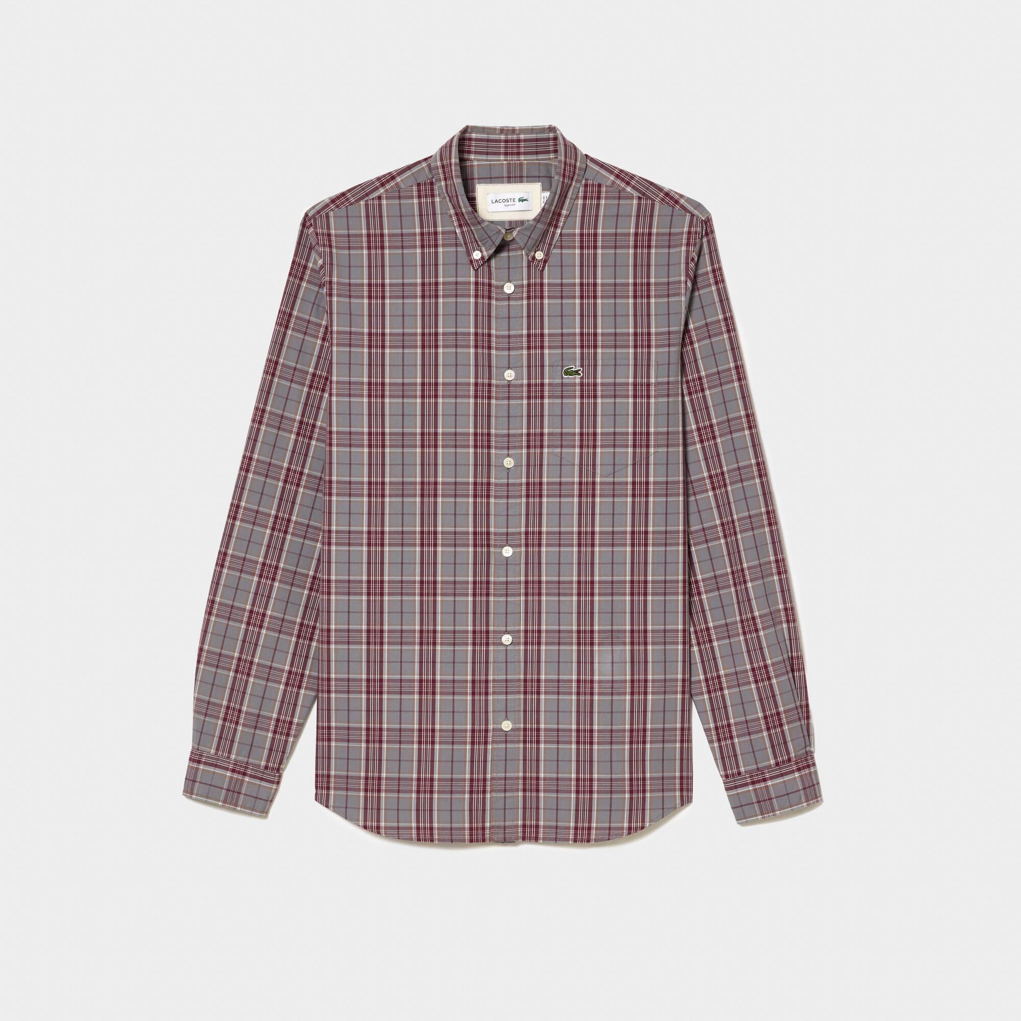 Slim Fit Stretch Plaid Shirt product image