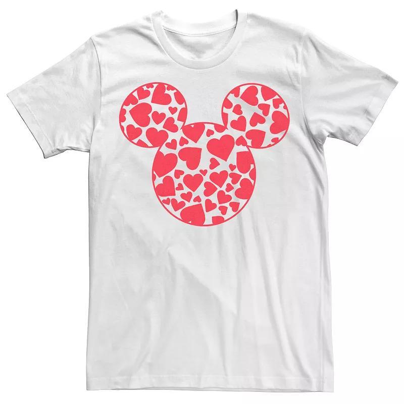 Fifth Sun Mens Mickey Hearts Fill Short Sleeve Crew T-shirt Product Image