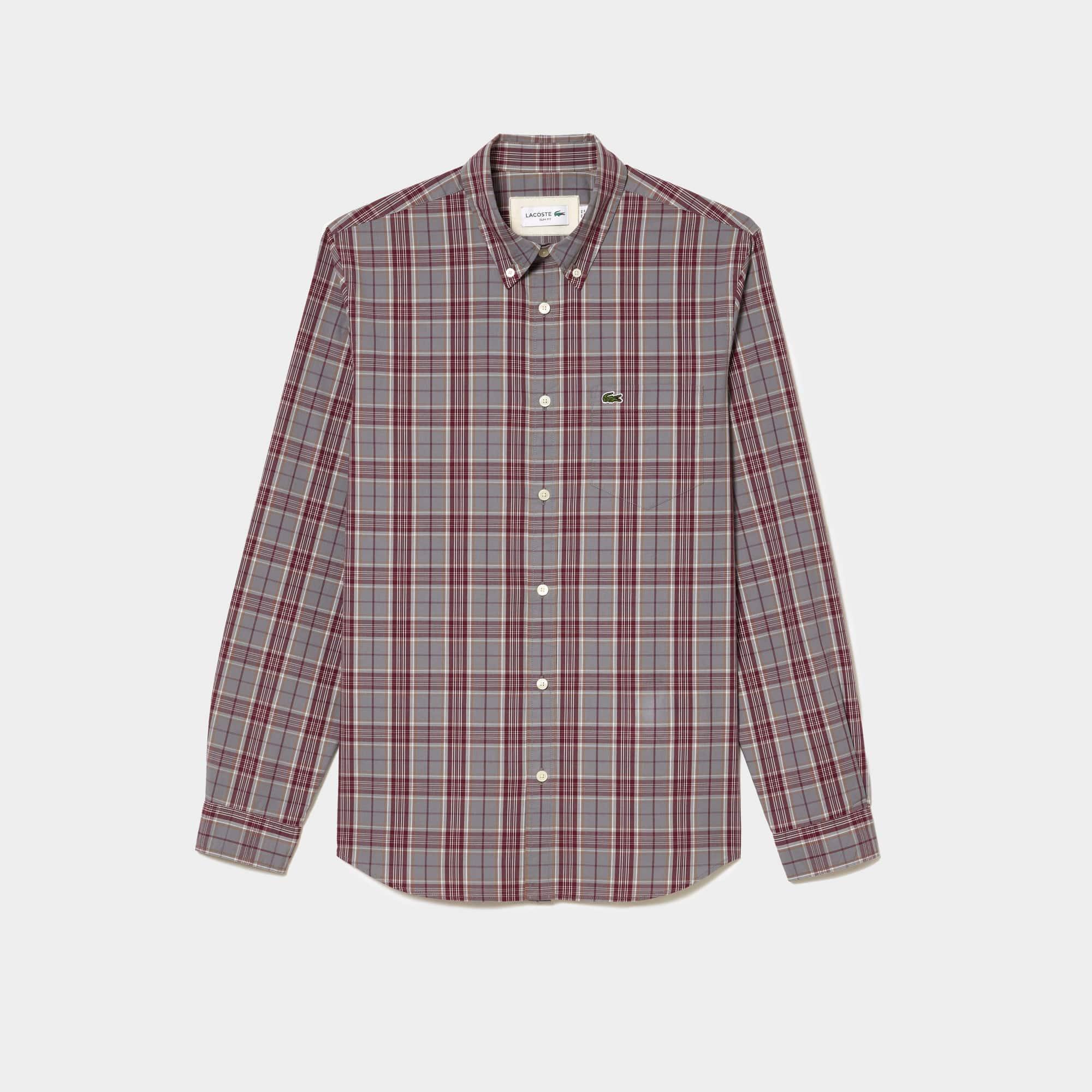 Men's Slim Fit Stretch Plaid Shirt product image