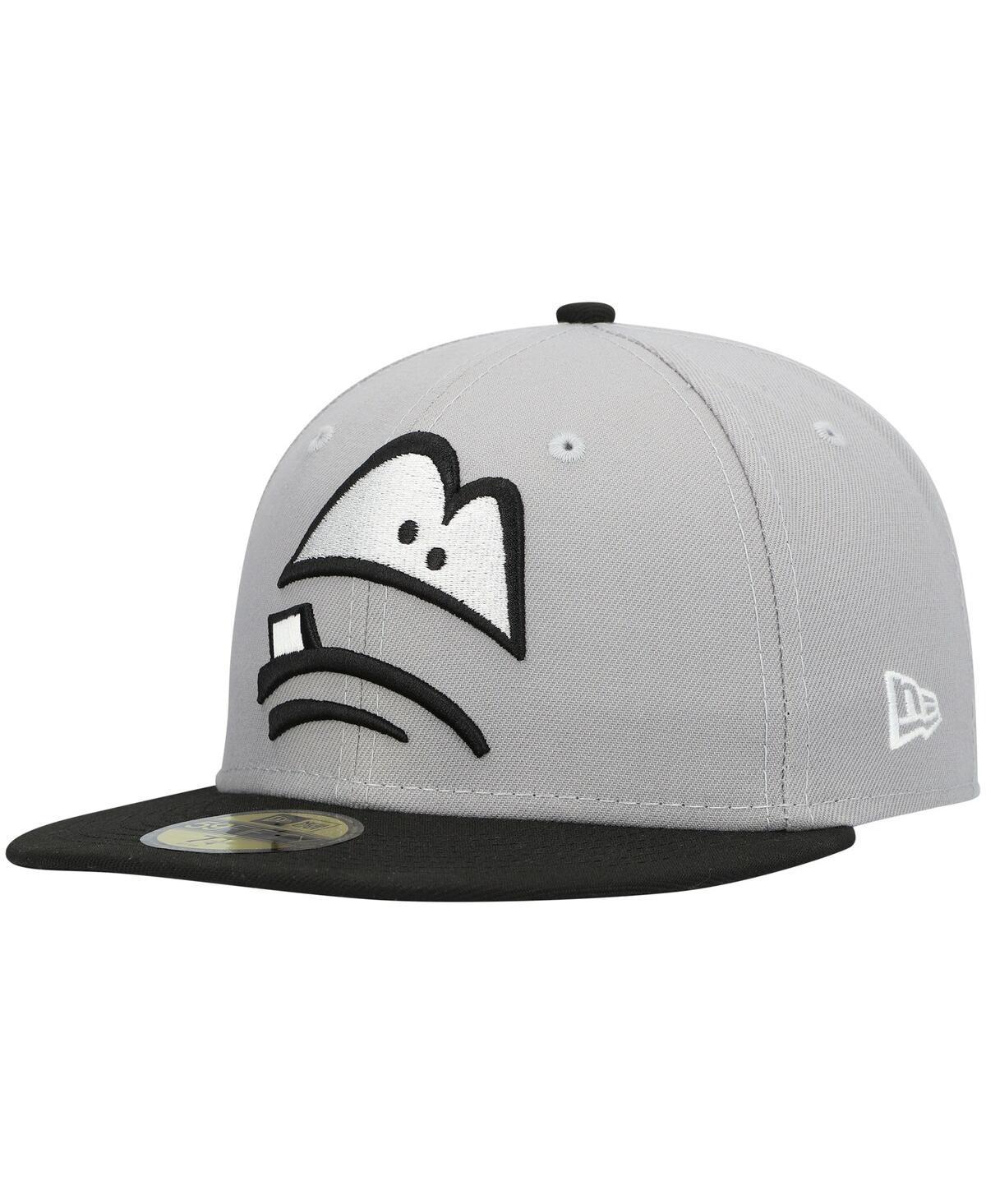 Men's New Era Gray Lansing Lugnuts Authentic Collection Road 59FIFTY Fitted Hat Product Image