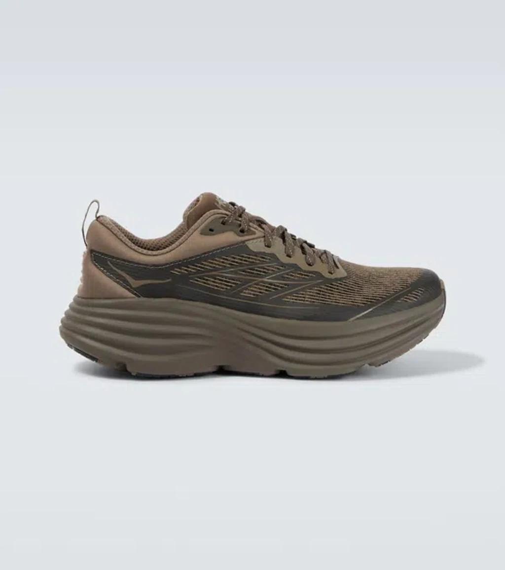 HOKA Bondi 8 Caged Sneakers In Brown Product Image