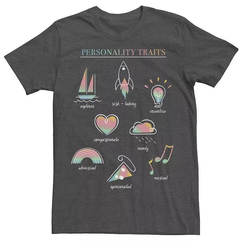 Disney / Pixars Soul Mens Personality Traits Tee Grey Heather Product Image