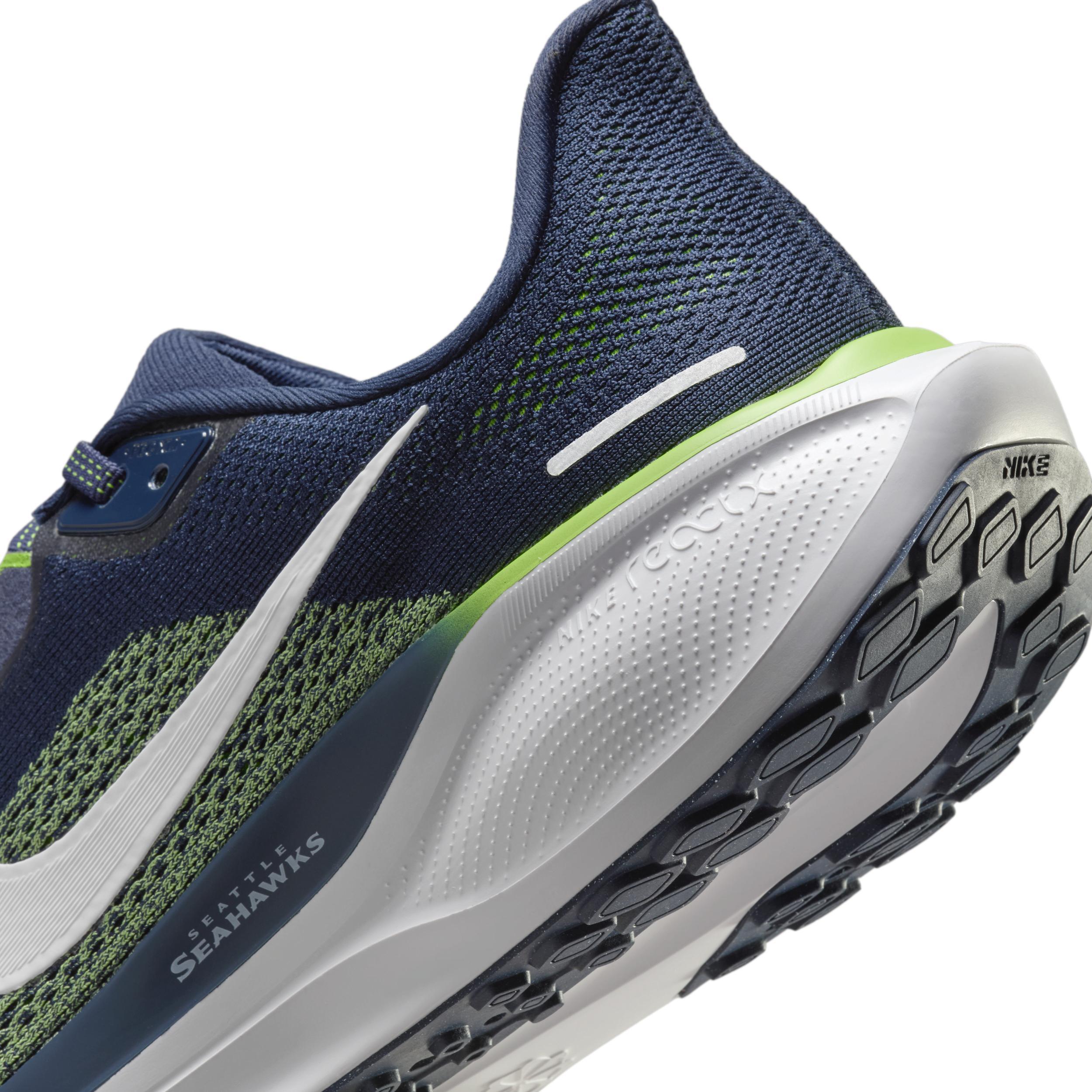 Nike Men's Pegasus 41 NFL Seattle Seahawks Road Running Shoes Product Image