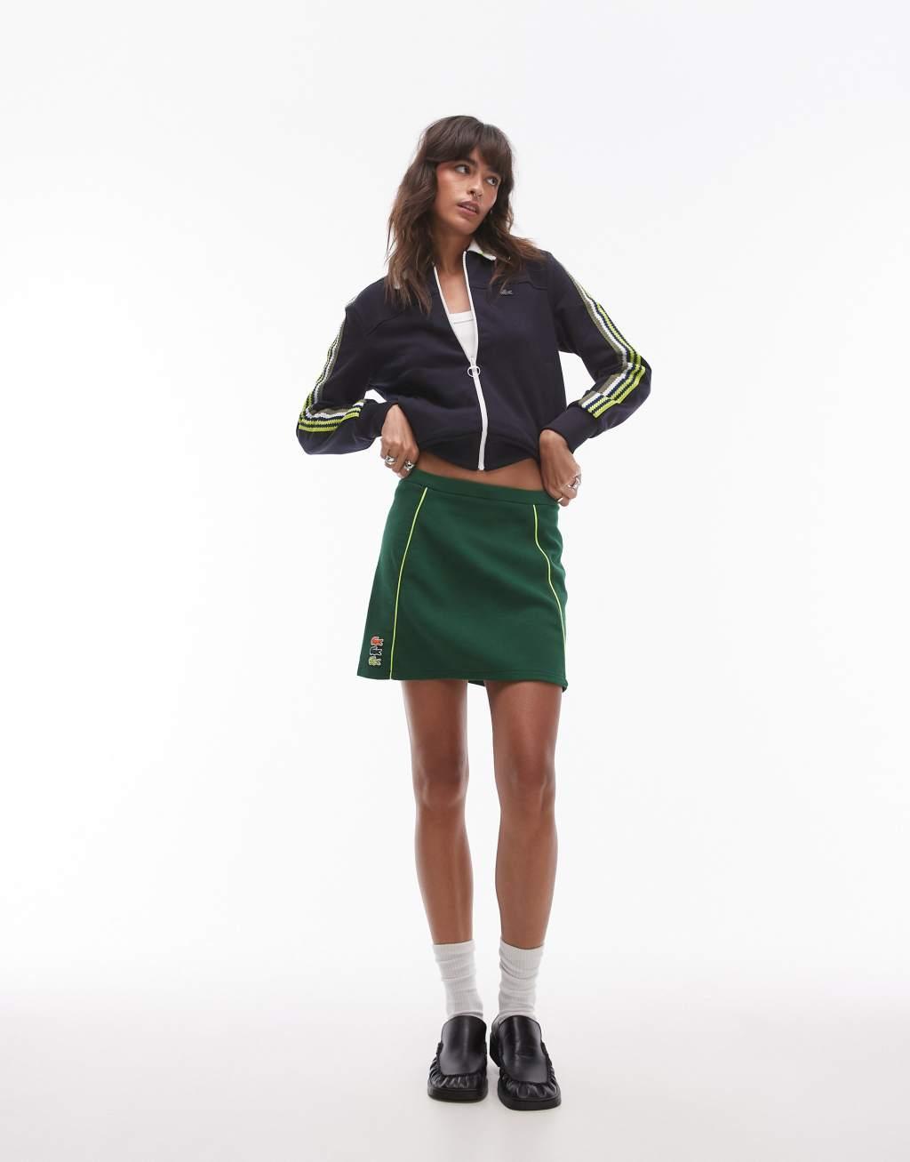 Lacoste tennis skirt in dark green Product Image