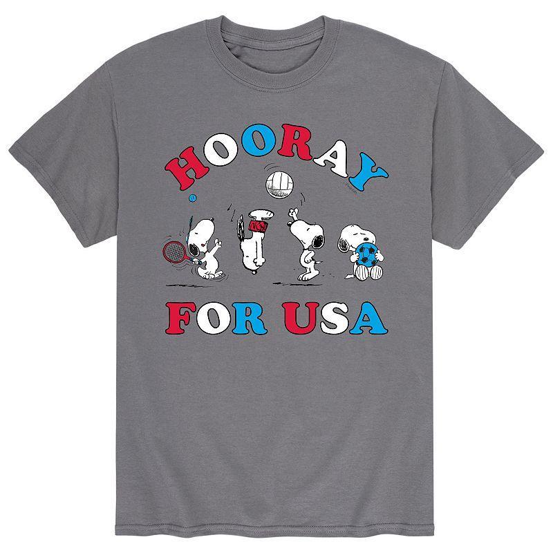 Mens Peanuts Hooray For USA Tee Product Image