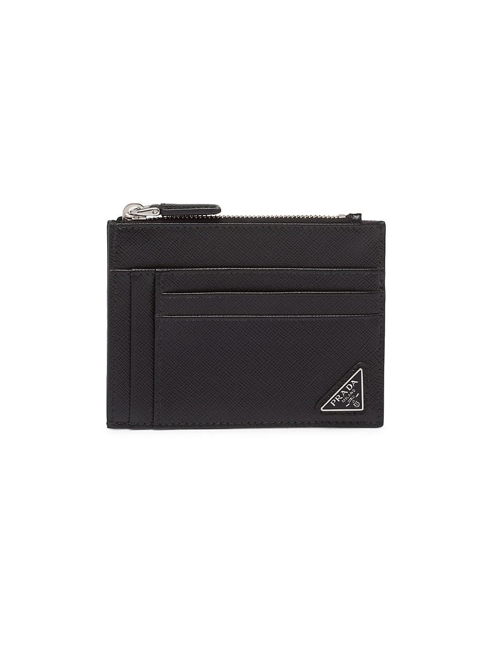 Mens Saffiano Leather Card Holder Product Image