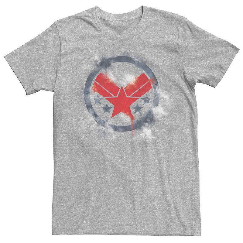 Mens Marvel Avengers: Endgame War Machine Spray Logo Tee Athletic Grey Product Image