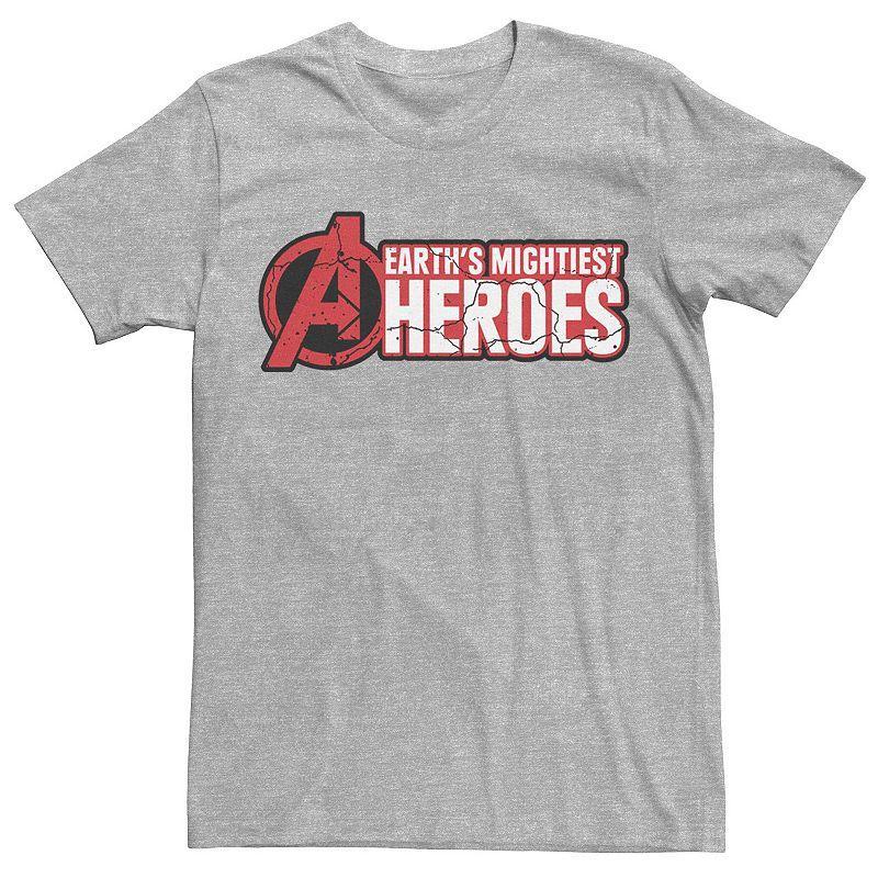 Mens Marvel Avengers Earths Mightiest Heroes Chest Text Tee Product Image