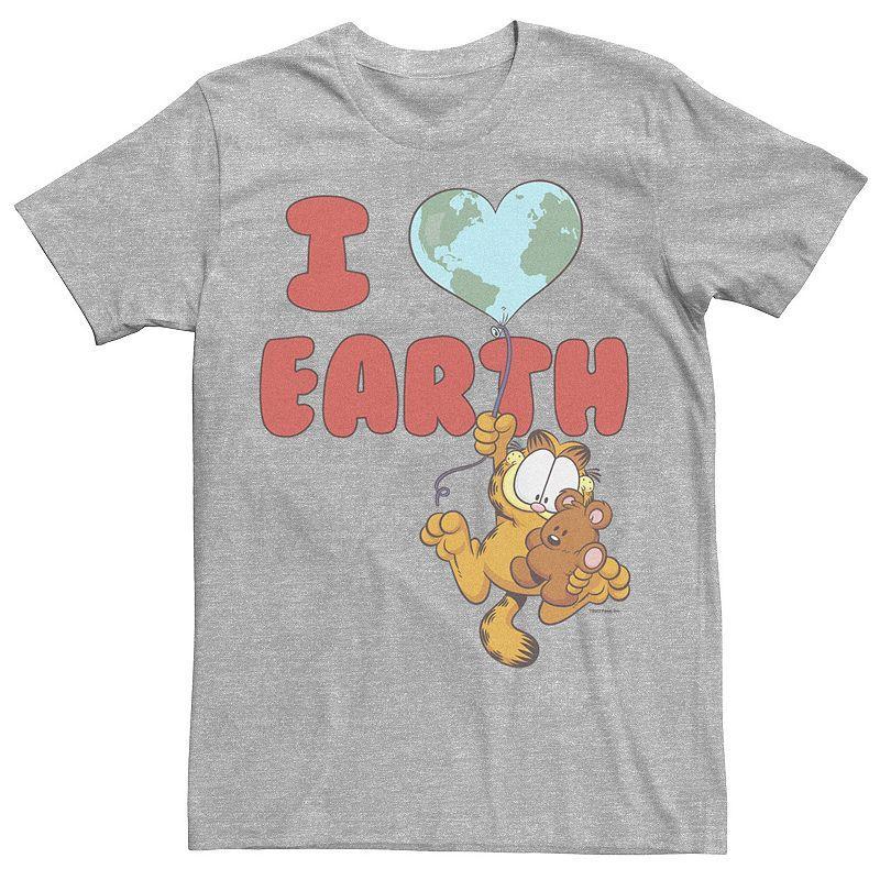 Mens Garfield I Heart Earth Balloon Tee Athletic Grey Product Image