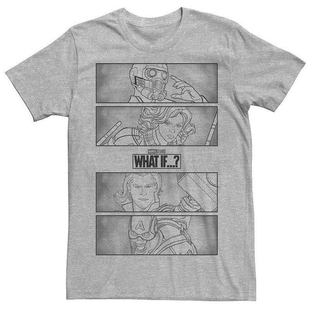 Mens Marvel What If Line Group Panels Tee Athletic Grey Product Image