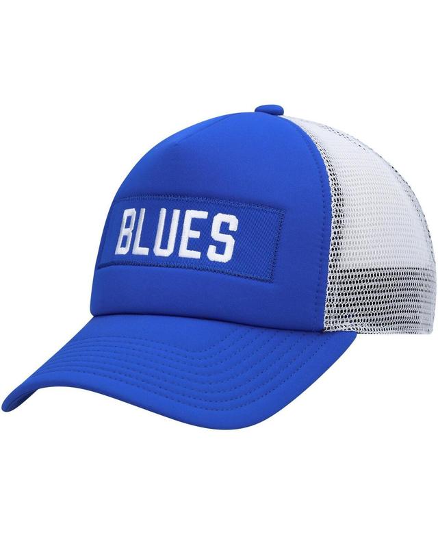 Mens adidas Blue St. Louis Blues Team Plate Trucker Snapback Hat - Blue Product Image