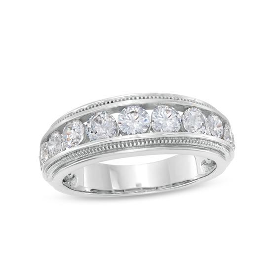 Men's 2 CT. T.w. Certified Lab-Created Diamond Band in 14K White Gold (F/Si2) Product Image