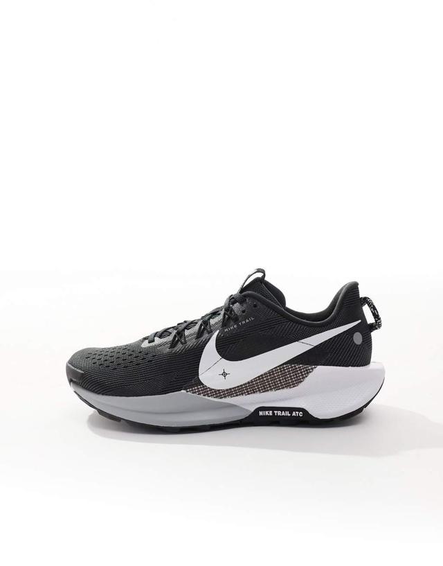 Nike Running Reactx Pegasus Trail 5 sneakers in black and white Product Image