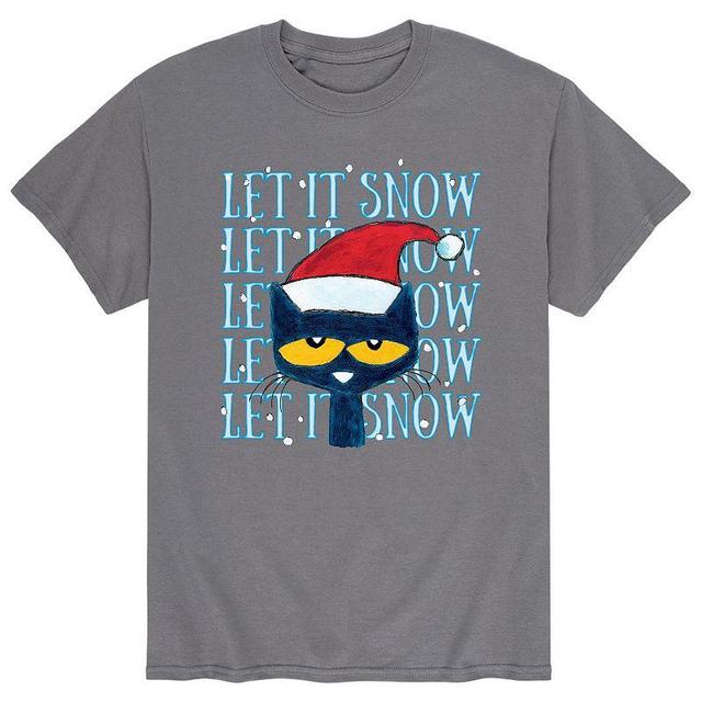 Mens Pete The Cat Let It Snow Tee Grey Product Image