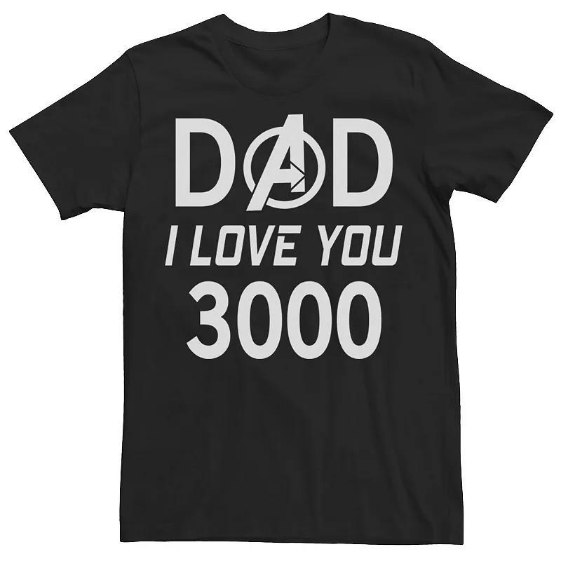 Marvel Mens Avengers Endgame I Love You 3000 Dad, Short Sleeve T-shirt Product Image