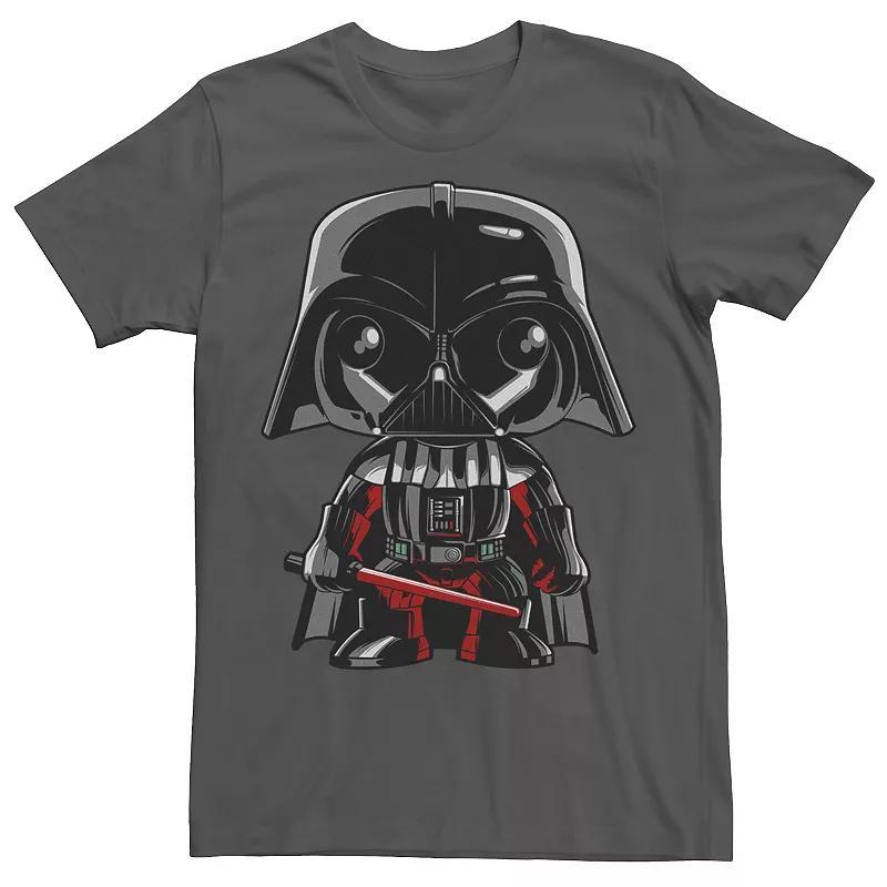 Mens Star Wars Darth Vader Cute Kawaii Pose Tee Grey Product Image