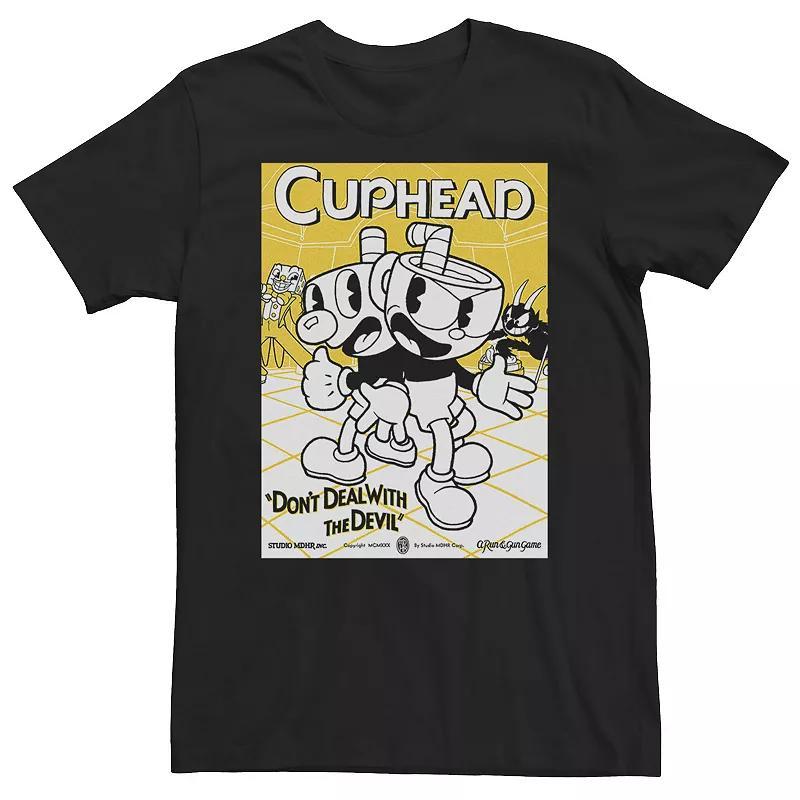 Big & Tall Cuphead Dont Deal With The Devil Poster Tee, Mens Product Image