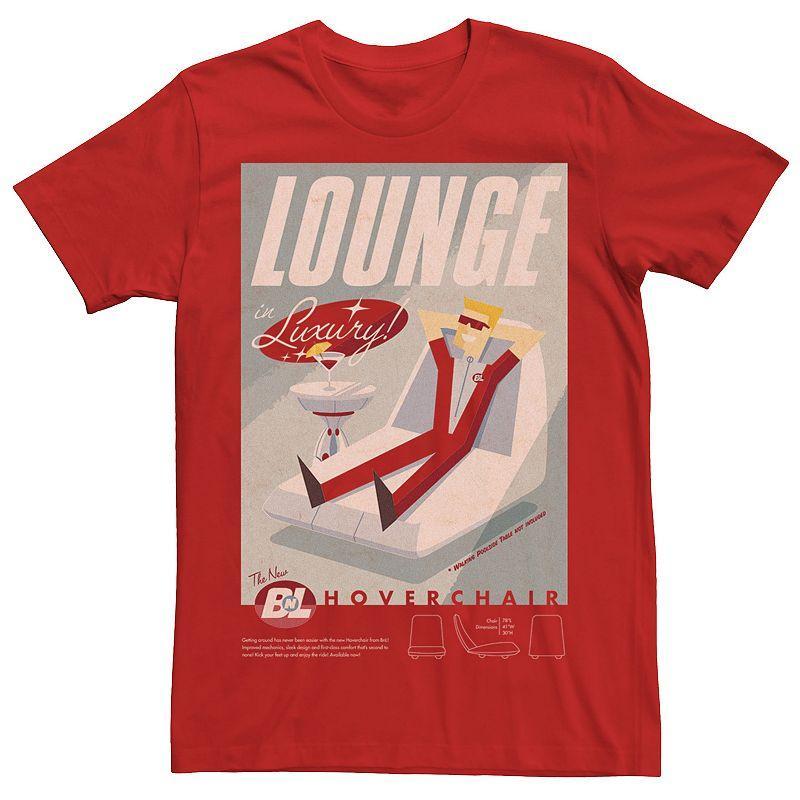 Mens Disney / Pixar Wall-E Lounge In Luxury Hoverchair Poster Tee Product Image