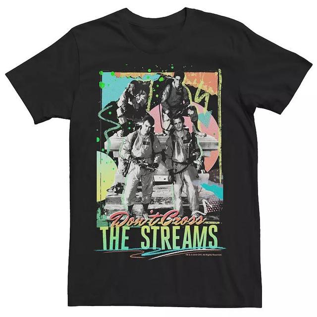 Big & Tall Ghostbusters Dont Cross The Streams Retro Neon Poster Tee, Mens Product Image