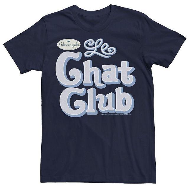 Mens Gilmore Girls Le Chat Club Logo Tee Blue Product Image