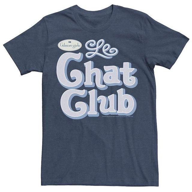 Mens Gilmore Girls Le Chat Club Logo Tee Navy Grey Product Image