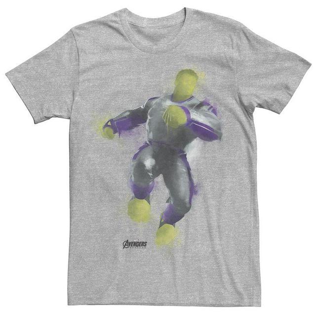 Mens Marvel Avengers Endgame Hulk Spray Paint Tee Athletic Grey Product Image