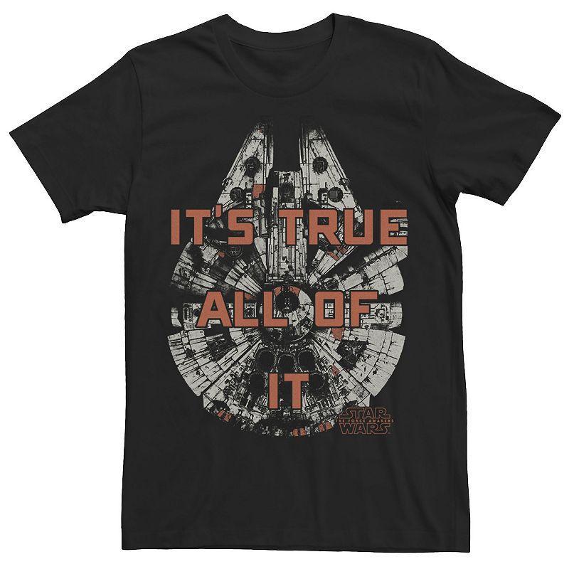 Mens Star Wars The Force Awakens Its True All Of It Millennium Falcon Tee Product Image