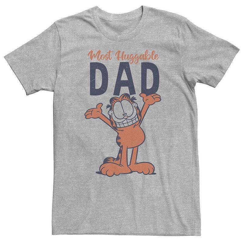 Big & Tall Garfield Fathers Day Most Huggable Dad Tee, Mens Athletic Grey Product Image