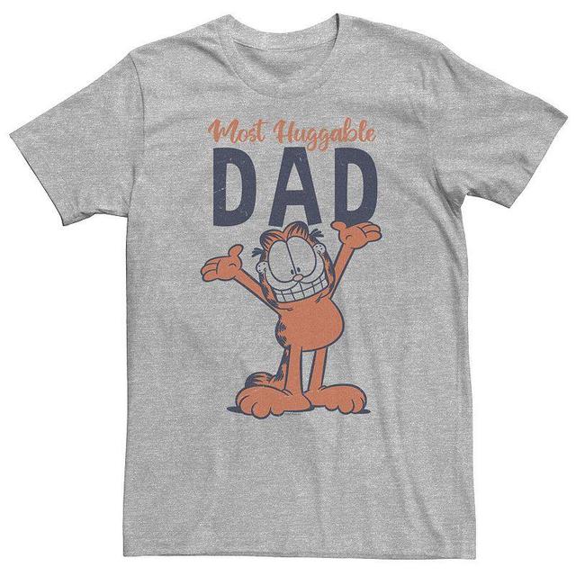 Big & Tall Garfield Fathers Day Most Huggable Dad Tee, Mens Athletic Grey Product Image