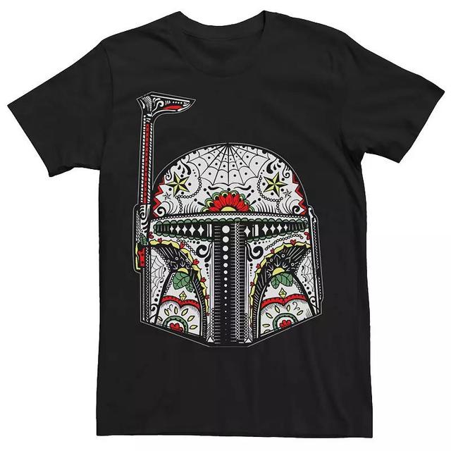 Mens Star Wars Bobe Fett Henna Style Sugar Skull Makeover Tee Product Image