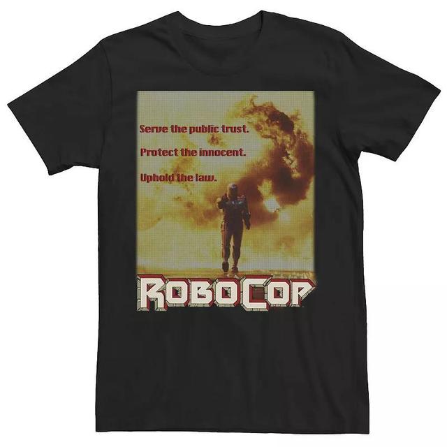 Mens RoboCop Serve The Public Trust Explosion Logo Poster Graphic Tee Product Image