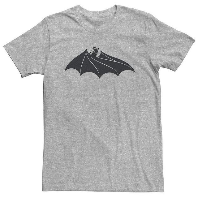 Big & Tall DC Comics Batman Cloak Chest Logo Tee, Mens Athletic Grey Product Image