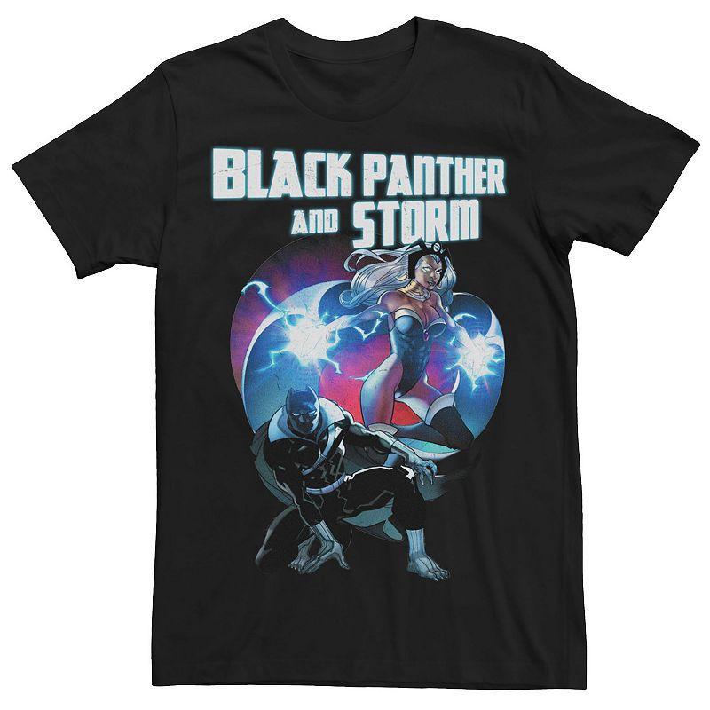 Mens Marvel Black Panther And Storm Lightning Portrait Tee Product Image