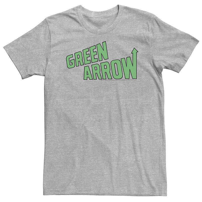 Big & Tall DC Comics The Green Arrow Text Poster Tee, Mens Athletic Grey Product Image