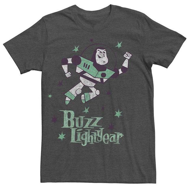 Mens Disney / Pixars Toy Story Vintage Buzz Lightyear Doodle Tee Grey Heather Product Image