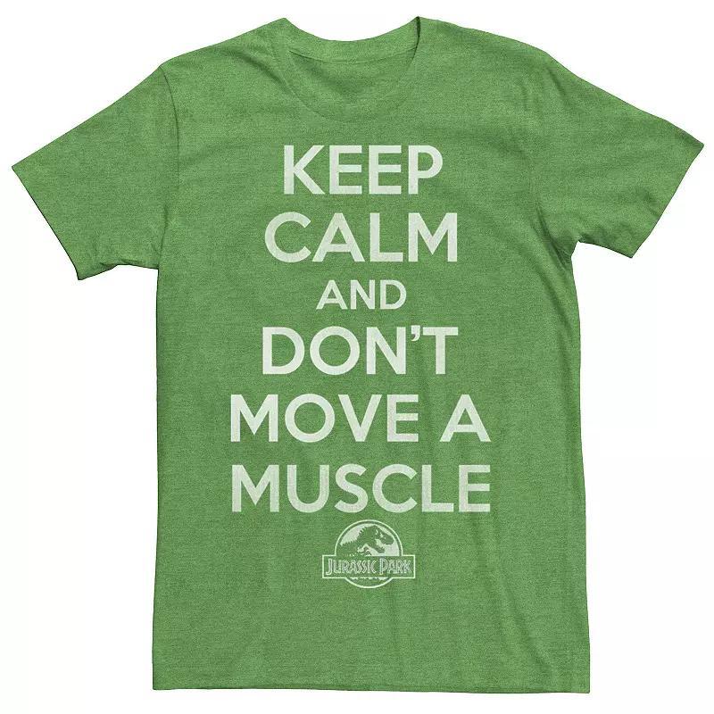 Mens Jurassic Park Keep Calm & Dont Move Graphic Tee Red Product Image