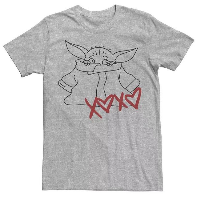 Mens Star Wars The Mandalorian The Child Valentines Day Outline Tee Product Image