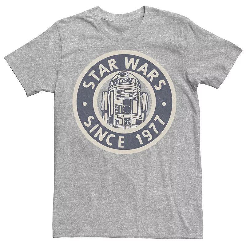 Mens Star Wars R2-D2 Circle Label Tee Athletic Grey Product Image