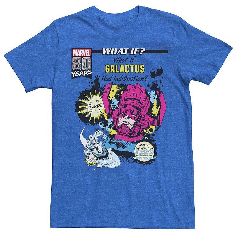 Mens Marvel What If Galactus Had Indigestion Comic Book Cover Graphic Tee Athletic Grey Product Image