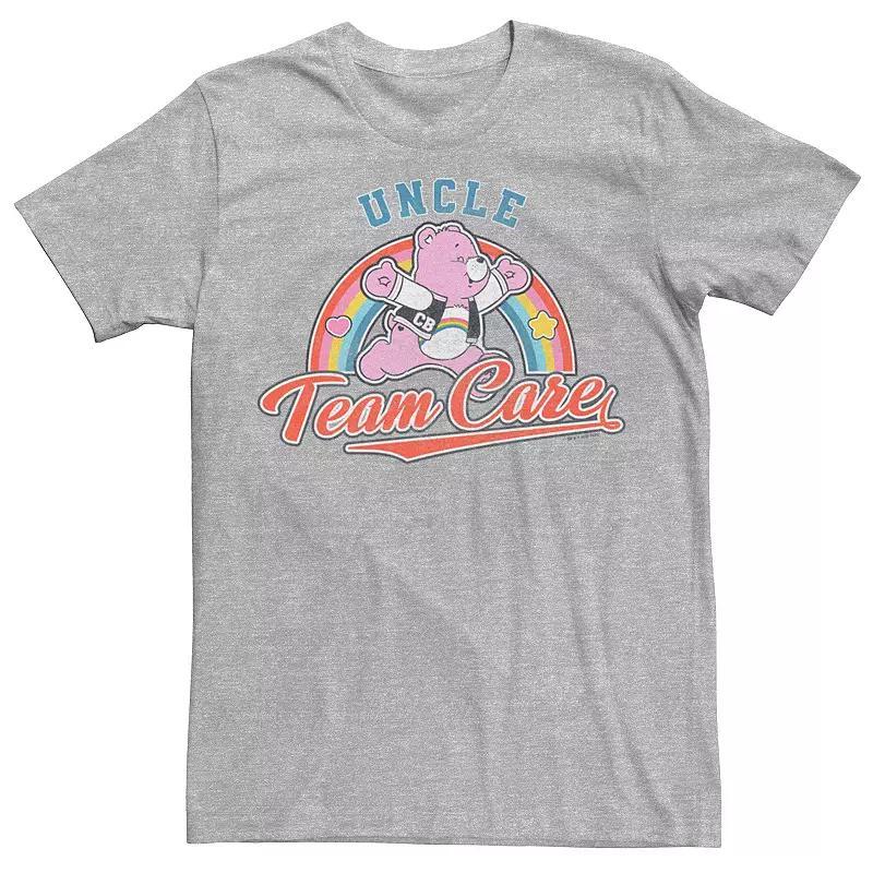 Mens Care Bears Uncle Team Graphic Tee Athletic Grey Product Image