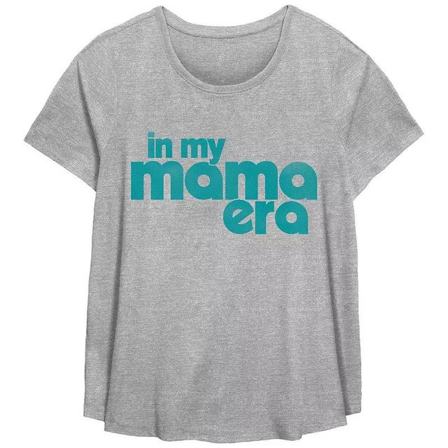 Plus Size In My Mama Era Scoop Hem Flow Graphic Tee, Womens Product Image