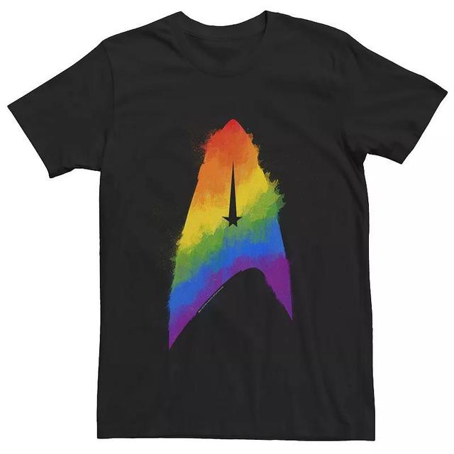 Mens Star Trek Discovery Rainbow Paint Insignia Tee Product Image