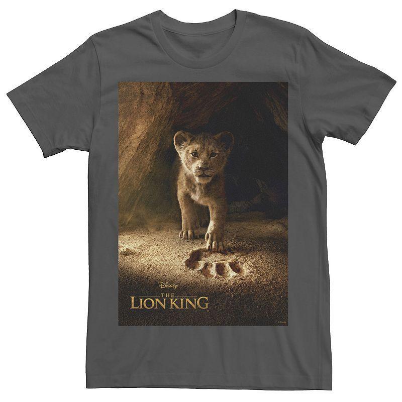 Disneys The Lion King Mens Simba Paw Live Action Movie Poster Tee Grey Product Image