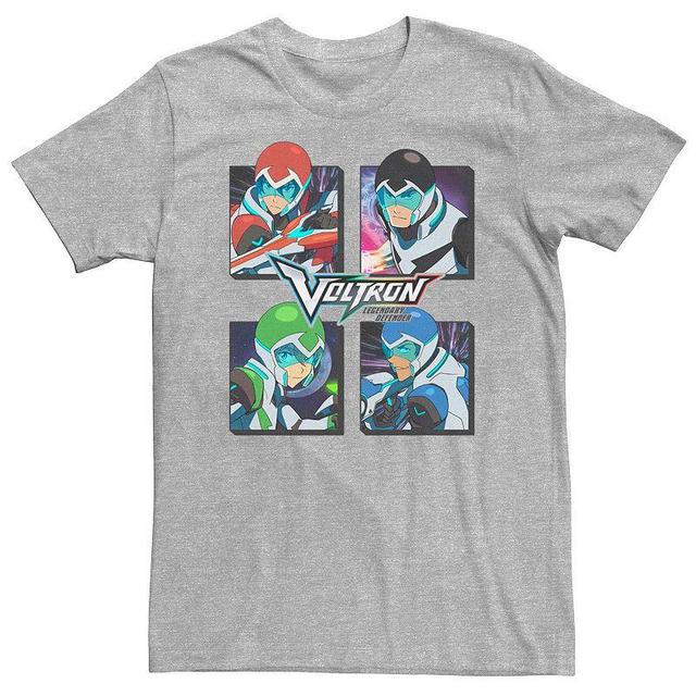 Mens Voltron: Legendary Defender Four Panel Characters Tee Athletic Grey Product Image