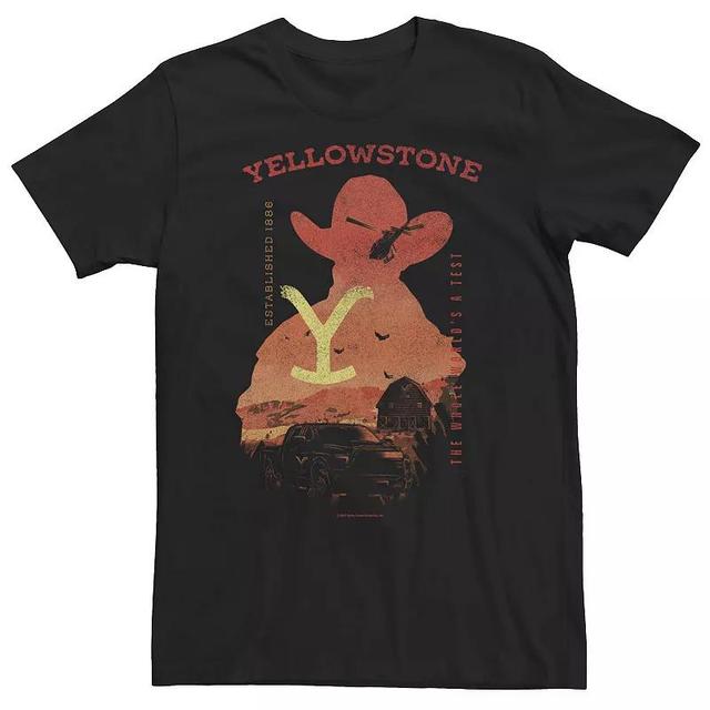 Big & Tall Yellowstone Distressed Sunset Tee, Mens Product Image