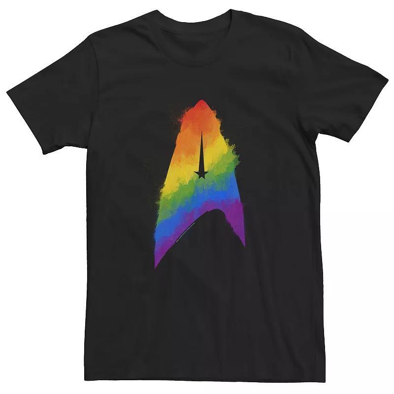 Big & Tall Star Trek Discovery Rainbow Paint Insignia Tee, Mens Product Image