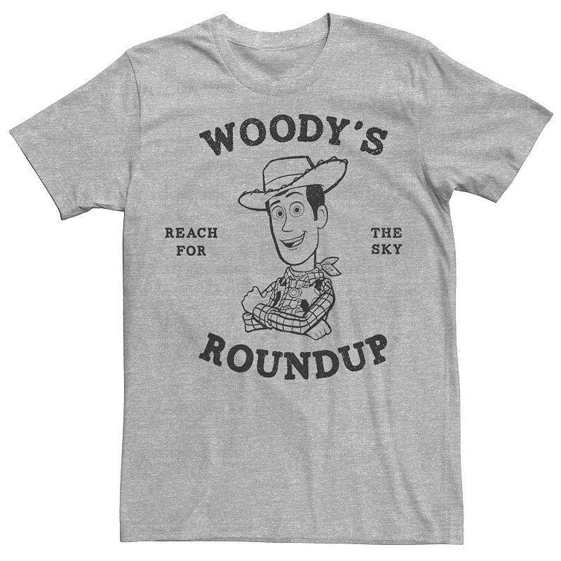 Disney / Pixars Toy Story Mens Woodys Roundup Outline Sketch Tee Athletic Grey Product Image